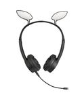 3.5mm Stereo 300mAh 8hrs Cat Ear Speaker Headphones
