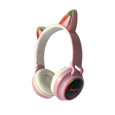 Van het Jonge geitjemeisjes van flits de Lichte Leuke Cat Ears Wireless Bluetooth Headphones Stereohoofdtelefoon met Mic